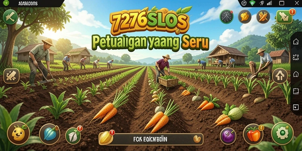 Tampilan gameplay Farming yang seru dan interaktif di 7276SLOTS.