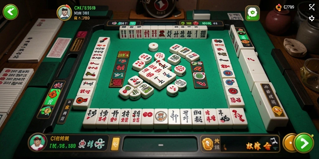 Gameplay CK789 yang menampilkan papan Mahjong yang menarik.