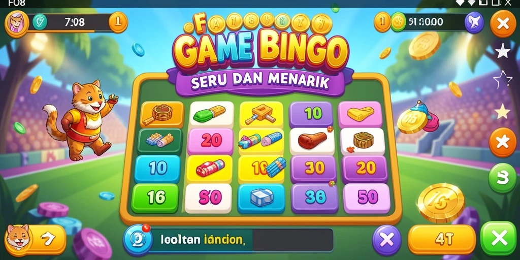 Screenshot utama FO8 menampilkan gameplay menarik Bingo yang seru.