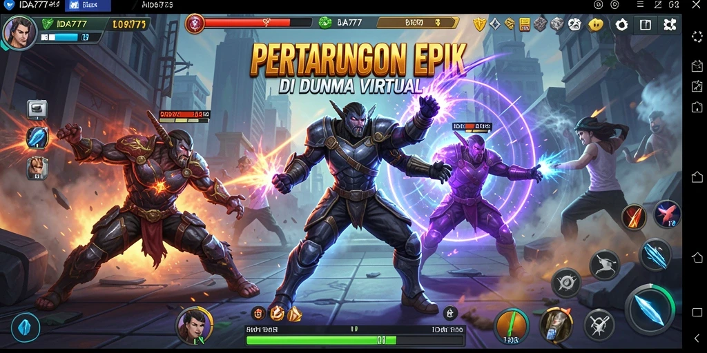 Tampilan gameplay IDA777 dalam pertarungan yang seru dan mendebarkan.