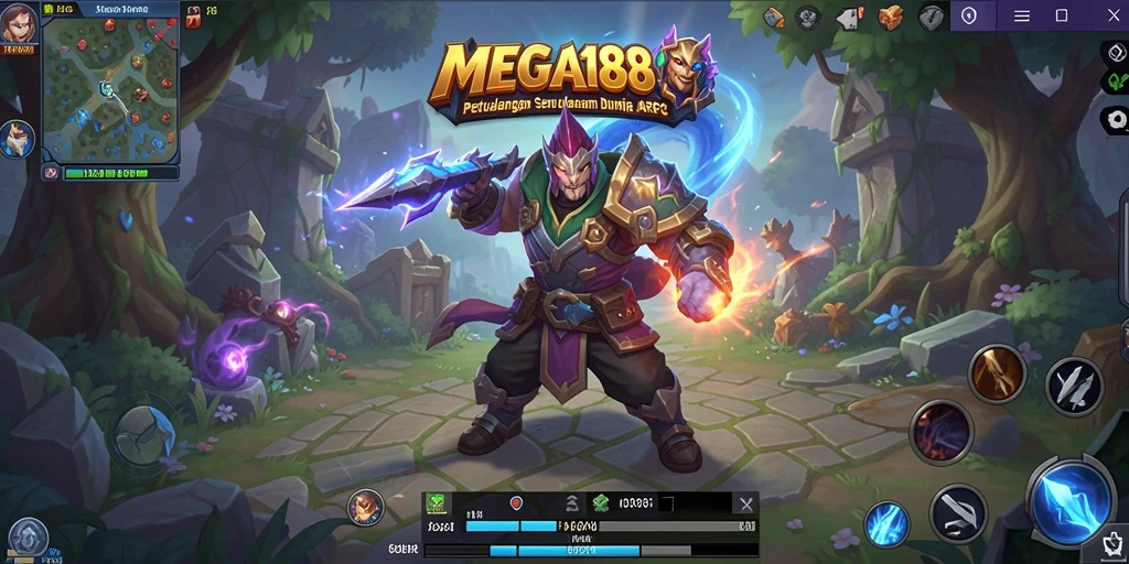 Tampilan gameplay seru MEGA188 dalam dunia ARPG.