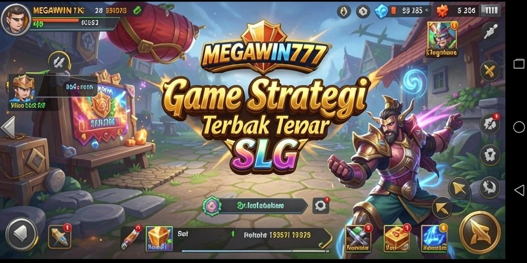 Tampilan screenshot utama MEGAWIN777 menunjukkan tindakan seru dalam permainan SLG.