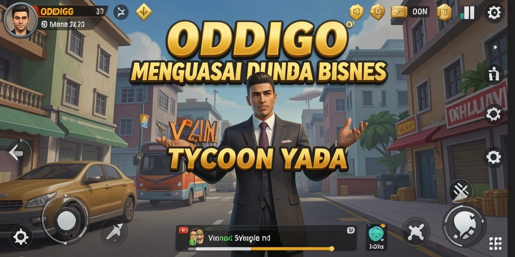 Tangkapan layar utama ODDIGO menampilkan pengalaman gameplay Tycoon yang seru.