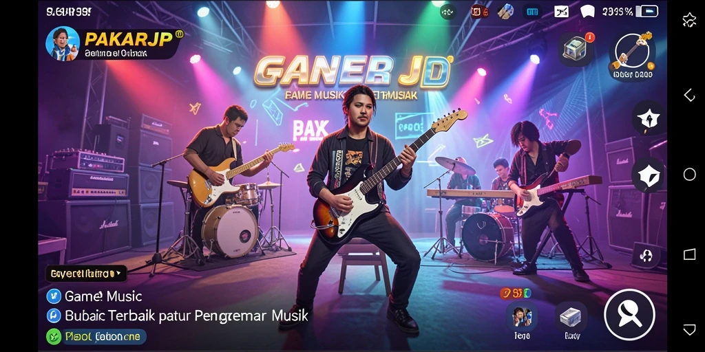 Screenshot PAKARJP menampilkan pengalaman gameplay yang seru dalam genre musik.