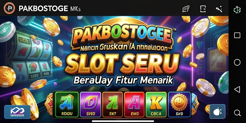 Screenshot gameplay PAKBOSTOGEL menampilkan slot yang menarik dan fitur bonus.