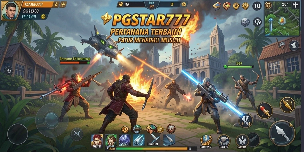 Screenshot PGSTAR777 menampilkan aksi menegangkan dalam gameplay Tower Defense.