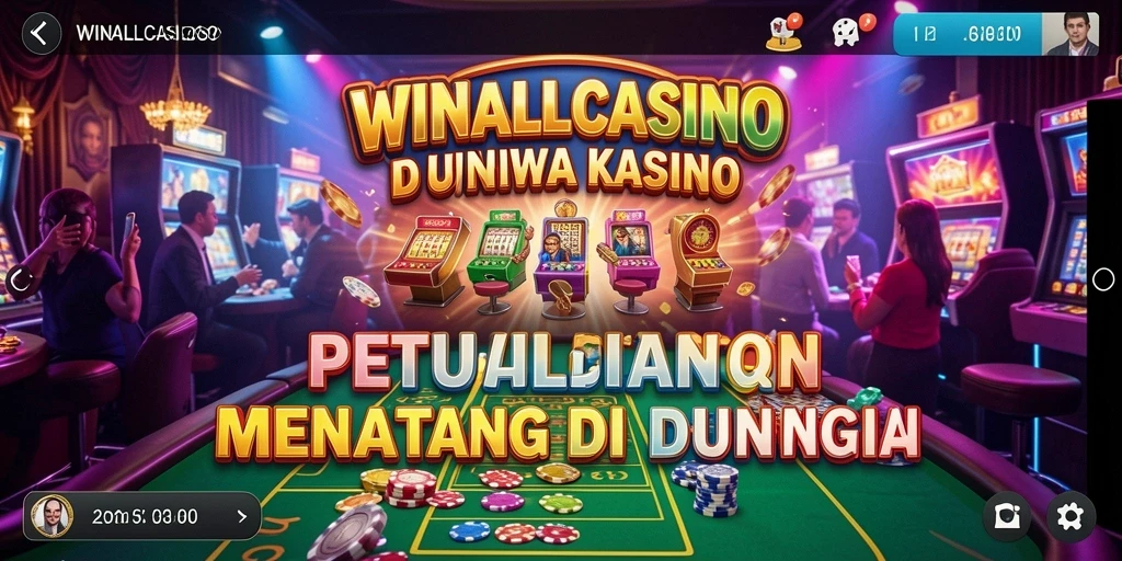 Screenshot menunjukkan aksi mendebarkan dalam permainan WINALLCASINO.
